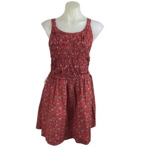 Free People Petunia Puckered Sleeveless A-Line Mini Dress Poppy Combo Medium NWT